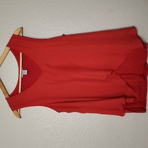 Bar III Red Layered Top